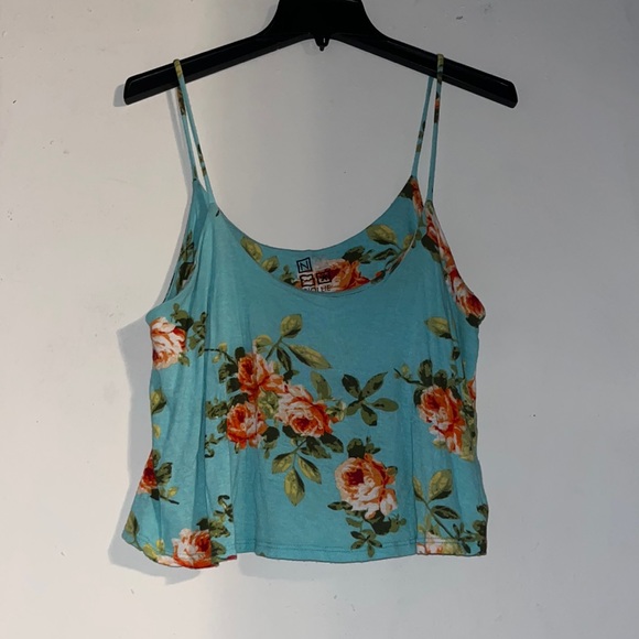 Bright Floral Flowy Crop top - Picture 1 of 2
